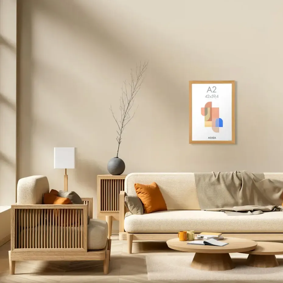 Fotokader A2 Formaat - Fotolijst - 42 x 59,40 cm - MDF - Warme eik