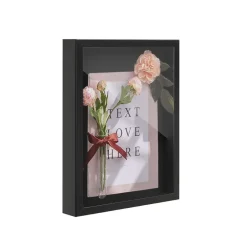 Fotokader in 3D - Box Frame - Fotolijst - 3.5 cm diep - MDF - 30x40cm - Zwart