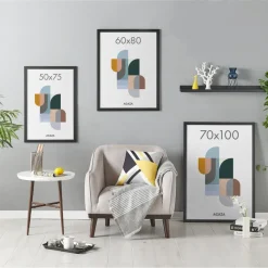 Fotolijst 60x80 cm - Fotokader in MDF Hout - Zwart