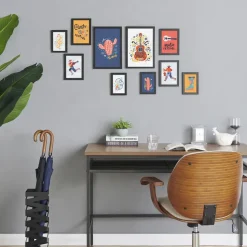 Fotowand met Collage van 10 Fotolijsten - Multi Fotokaders in MDF, Zwart