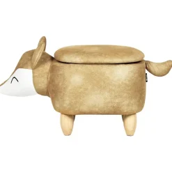 FOX - Poef - Oranje - 32 cm - Fluweel