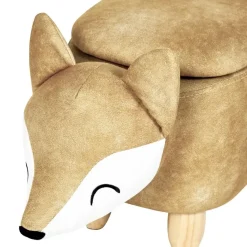 FOX - Poef - Oranje - 32 cm - Fluweel