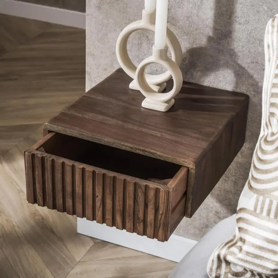 Fraaai - Marino zwevend nachtkastje - 1 lade - acaciahout