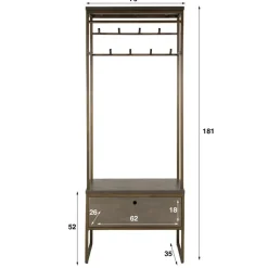 Fraaai - Nowi garderobemeubel roede - brons antiek