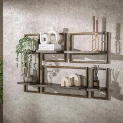 Fraaai - Nowi wandschap set van 5 - brons antiek