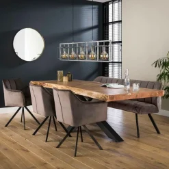 Fraaai - Ramon eetkamerbank 180 cm velvet antraciet