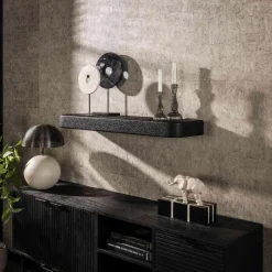Fraaai - Sani wandplank - 100 cm - metallic - zwart