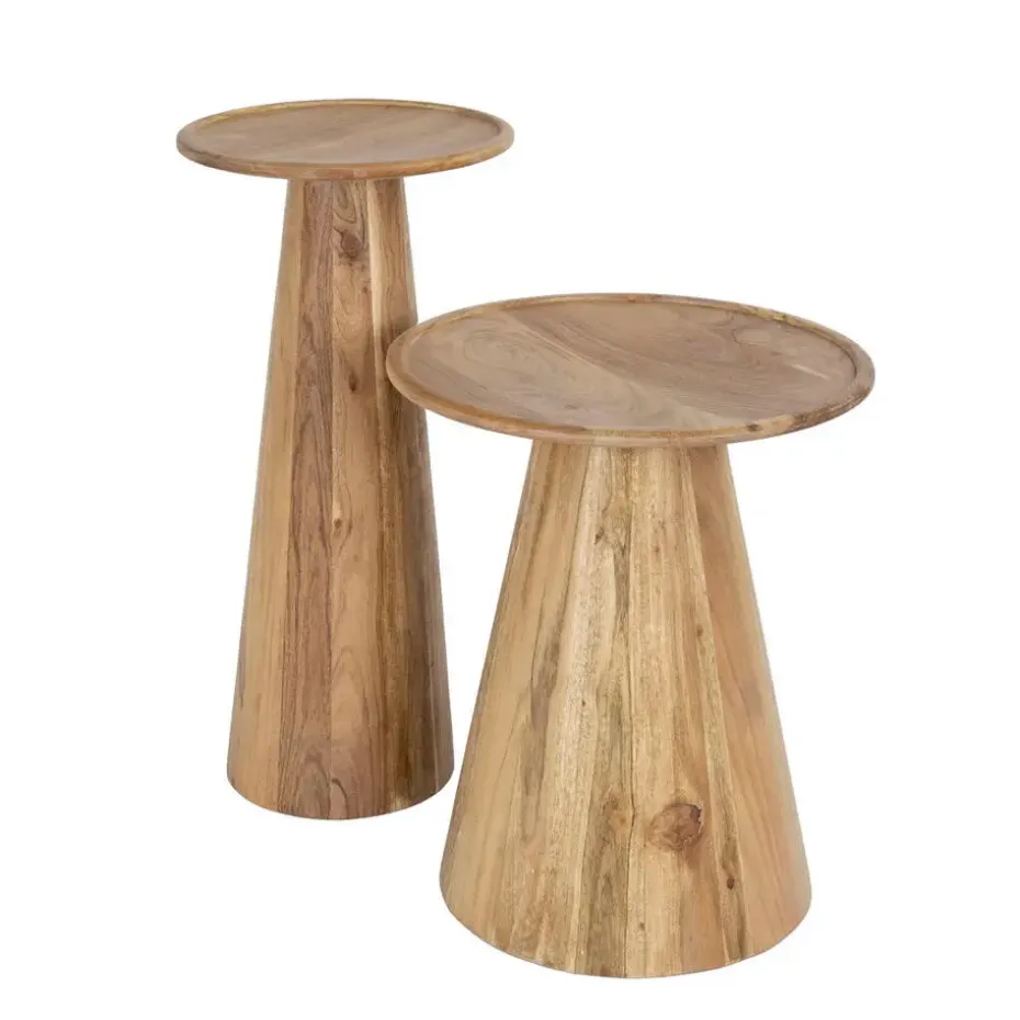 Fraaai - Sarah bijzettafel set van 2 massief acacia - naturel