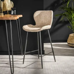Fraaai - Verona barstoel - 67 cm - boucle - zand