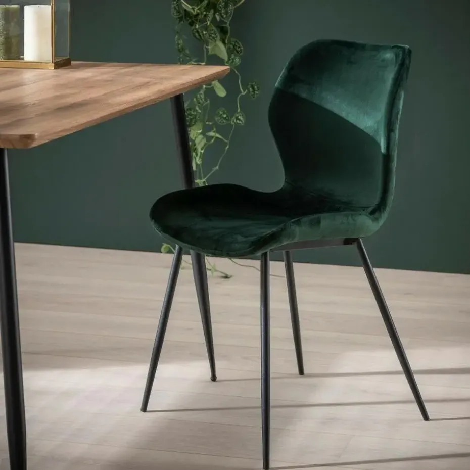 Fraaai - Verona eetkamerstoel velvet groen