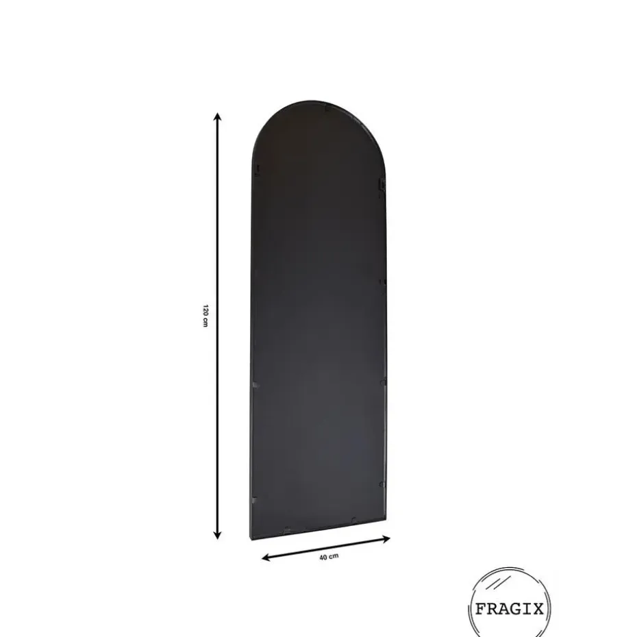 Fragix Ark wandspiegel - Zwart metaal - 120x40