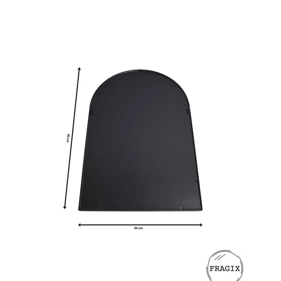Fragix Ark wandspiegel - Zwart metaal - 60x90