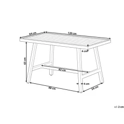 FRATTE - Tuintafel - Wit - Aluminium