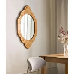 FRESVILLE - Wandspiegel - Lichtbruin - Dennenhout