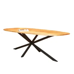 Furndea Eettafel Eleanor Deens ovaal naturel 200x100x76cm