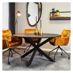 Furndea Eettafel Orianna rond - zwart 140cm