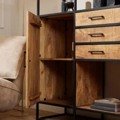 Furndea Morada vakkenkast xl industrieel naturel - 45x160x200 cm