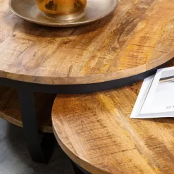 Furndea Salontafel Emmy industrieel 90x90x43cm