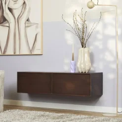 Furndea Zwevend Tv meubel Melanie Walnoot 120x35x30cm