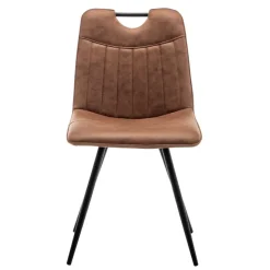 Furnihaus Eetkamerstoel Leon Microvezel Cognac Set van 2