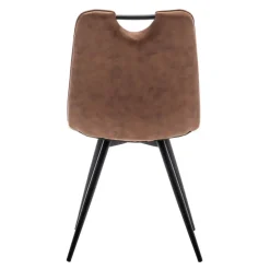 Furnihaus Eetkamerstoel Leon Microvezel Cognac Set van 2