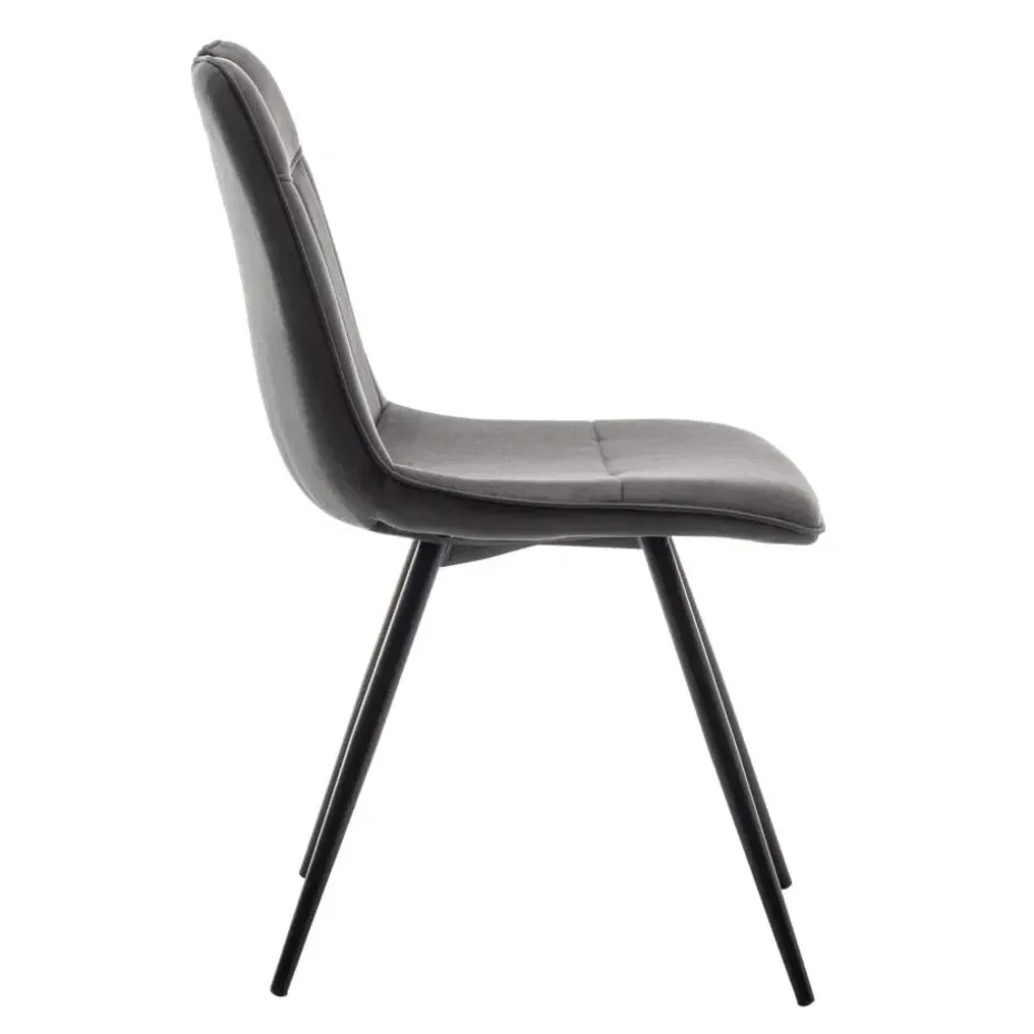 Furnihaus Eetkamerstoel Leon Microvezel Antraciet Set van 2