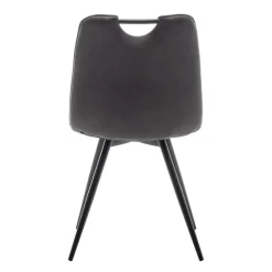 Furnihaus Eetkamerstoel Leon Microvezel Antraciet Set van 2