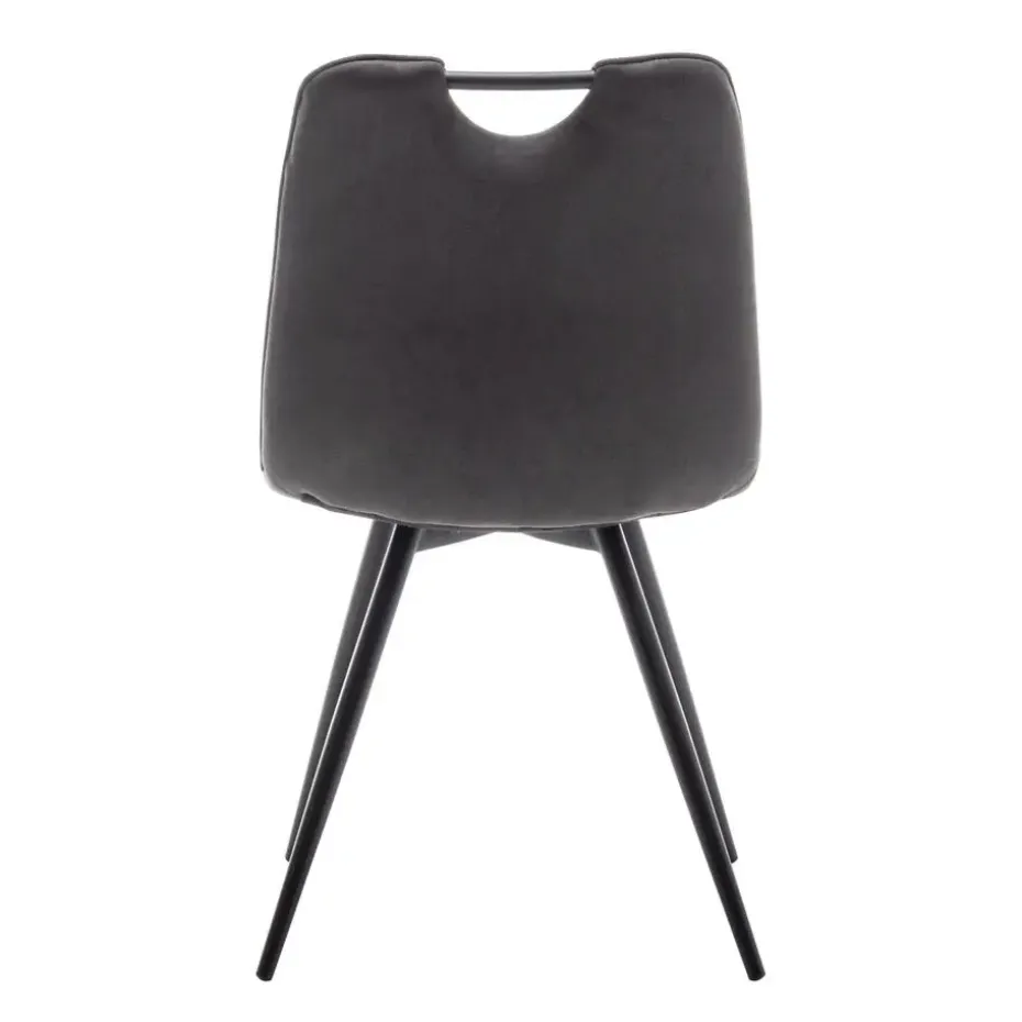 Furnihaus Eetkamerstoel Leon Microvezel Antraciet Set van 2