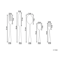 FUSILLI - Bestekset - Zwart - Roestvrij staal
