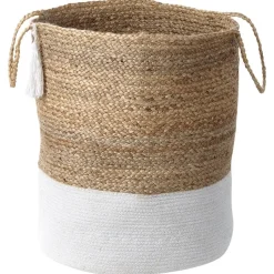 GAJAR - Manden set van 2 - Beige/Wit - Jute