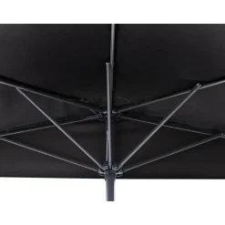 GALATI - Halfronde parasol - Zwart - 270 cm - Polyester