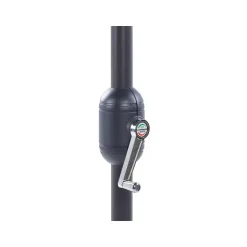 GALATI - Halfronde parasol - Zwart - 270 cm - Polyester