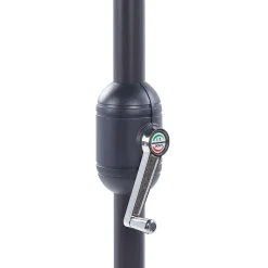 GALATI - Halfronde parasol - Zwart - 270 cm - Polyester