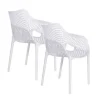 Garden Impressions Air XL kunststof tuinstoel wit - set van 2 stuks