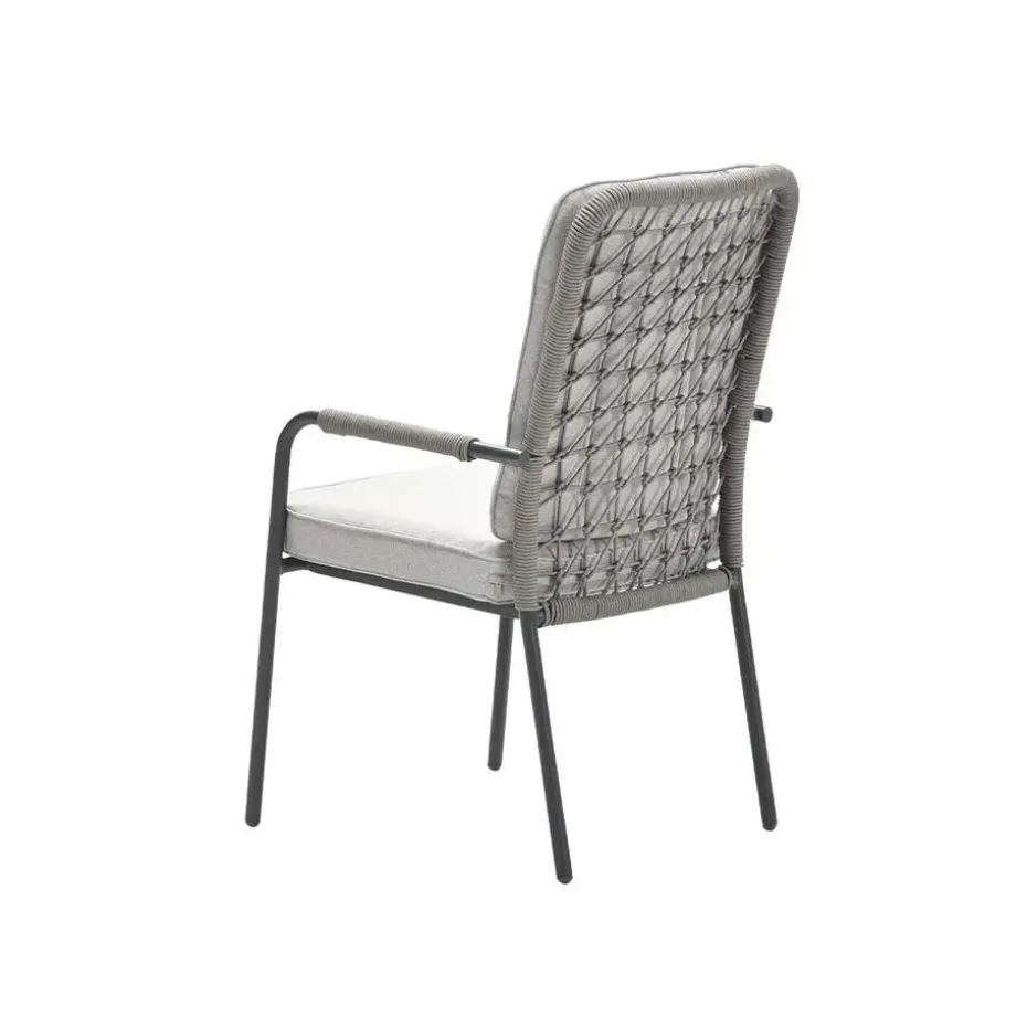 Garden Impressions Aleria tuinstoel taupe - 2 stuks