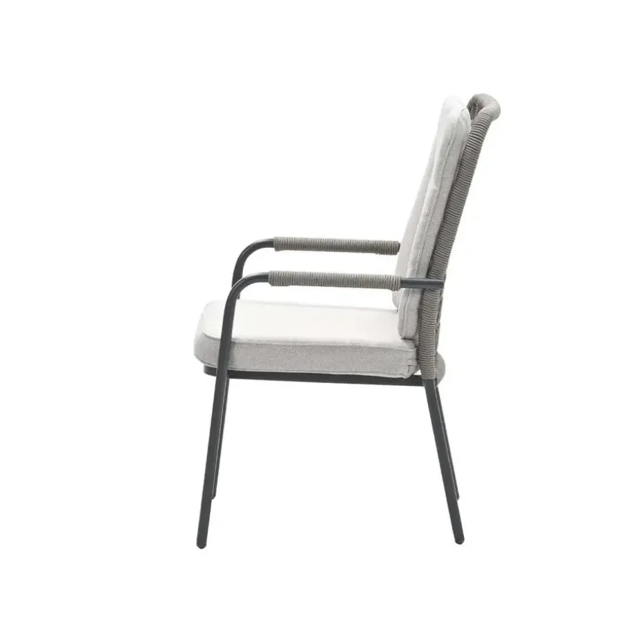 Garden Impressions Aleria tuinstoel taupe - 2 stuks