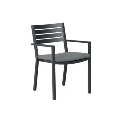 Garden Impressions Amarillo tuinstoel donker grijs - 4 stuks