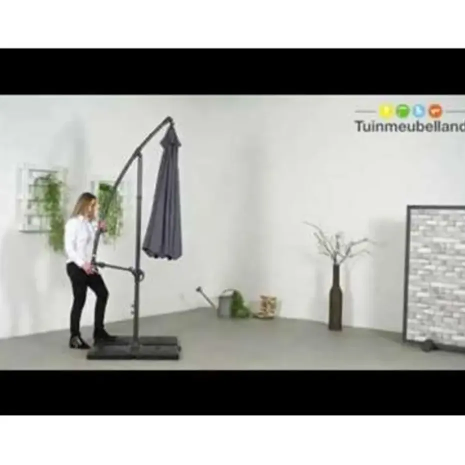 Garden Impressions Athene zweefparasol Ø300 cm - licht grijs