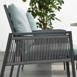 Garden Impressions Brendon lounge dining stoel - licht en mint grijs