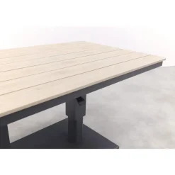 Garden Impressions Brugge verstelb. loungetafel 150x87 - donker grijs