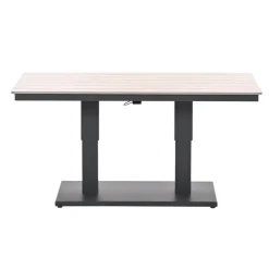Garden Impressions Brugge verstelb. loungetafel 150x87 - donker grijs