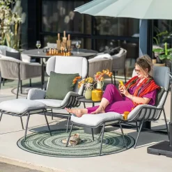 Garden Impressions Buitenkleed Naturalis palm leaf Ø160 cm