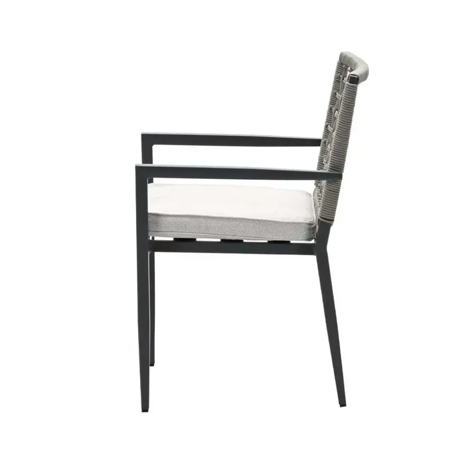 Garden Impressions Burela tuinstoel taupe - 2 stuks