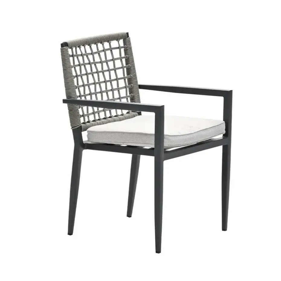 Garden Impressions Burela tuinstoel taupe - 2 stuks