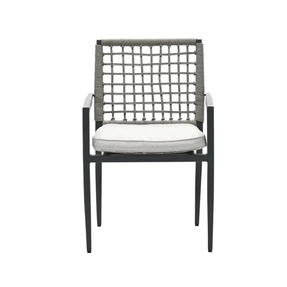 Garden Impressions Burela tuinstoel taupe - 2 stuks