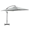 Garden Impressions Corfu parasol 250x250 - donker grijs - licht grijs