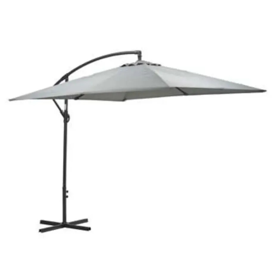 Garden Impressions Corfu parasol 250x250 - donker grijs - licht grijs