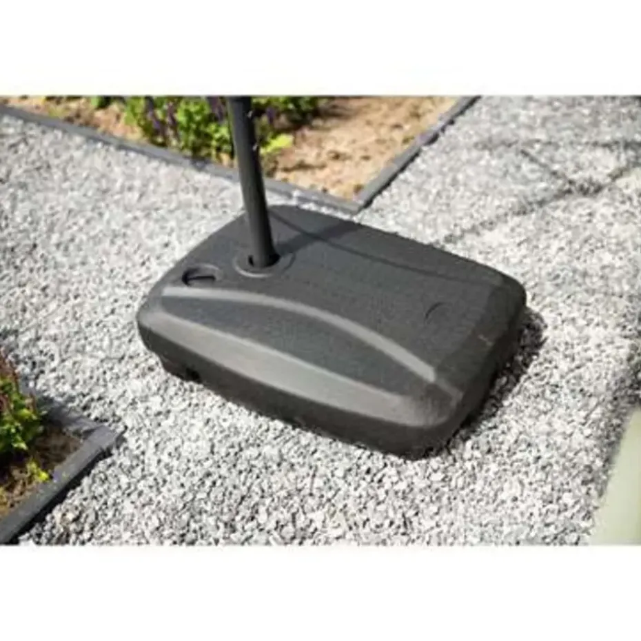 Garden Impressions Corfu parasol 250x250 - donker grijs - licht grijs