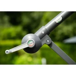 Garden Impressions Corfu parasol 250x250 - donker grijs - licht grijs