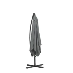 Garden Impressions Corfu parasol 250x250 - donker grijs - licht grijs